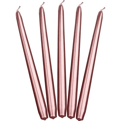 PartyDeco Kónická ružovo-zlatá metalická 24 cm