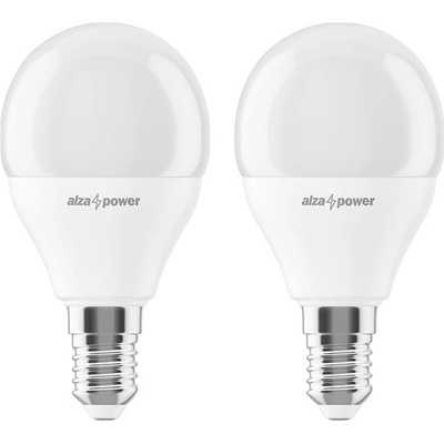 Alzapower LED 8-55W, E14, P45, 2700K, set 2ks 2ks