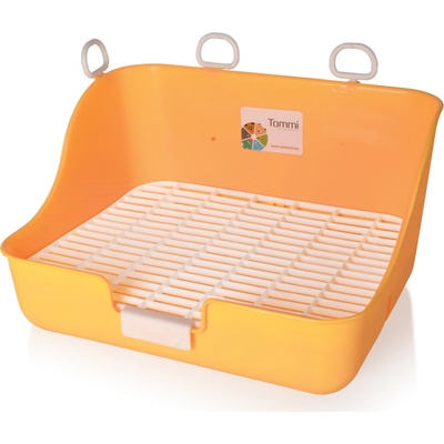 Tommi WC pro hlodavce s roštem obdélníkové Žlutooranžová 28 x 21 x 16 cm – Hledejceny.cz