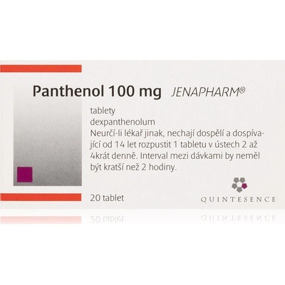 PANTHENOL 100 MG JENAPHARM POR 100MG TBL NOB 20 – Hledejceny.cz