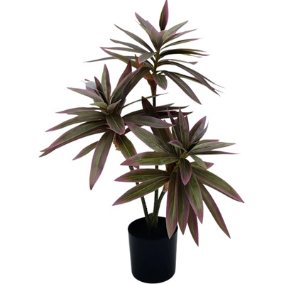GARDEN LINE Umelý bambus v kvetináči ružovo-zelený 65 cm