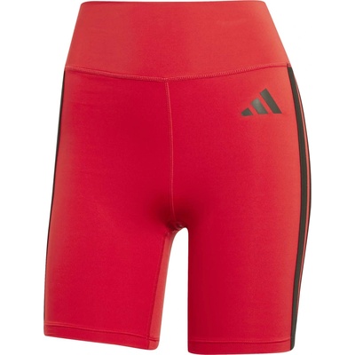 adidas dámske legíny TRAINING ESSENTIALS 3 STRIPES LEGGINGS červená čierna