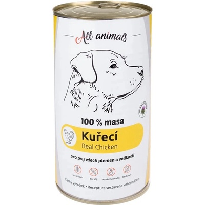 All Animals Kočkopes kuřecí ve vlastní šťávě 1.2 kg