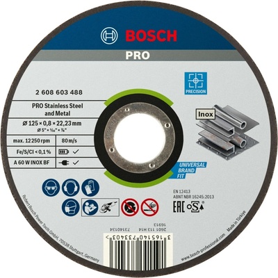 Bosch Řezný kotouč PRO Stainless Steel and Metal, 125 x 0,8 x 22,23 mm