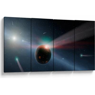 Obraz planetky, Čtyřdílný 160x80 cm