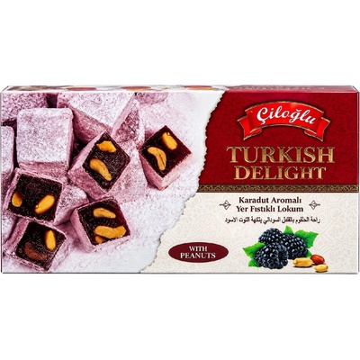Ciloglu Turkish Delight Mulberry with Peanuts Lokum 300 g