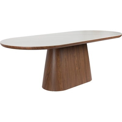 White Label ALMIRA 200 x 90 cm s mramorovým dekorem Ořechový