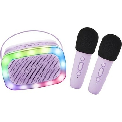 Lalarma Bluetooth Karaoke set pre dvoch Mikrofóny a Reproduktor Copenhagen Purple