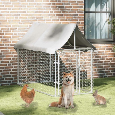 vidaXL Venkovní psí kotec se střechou 200 x 100 x 150 cm
