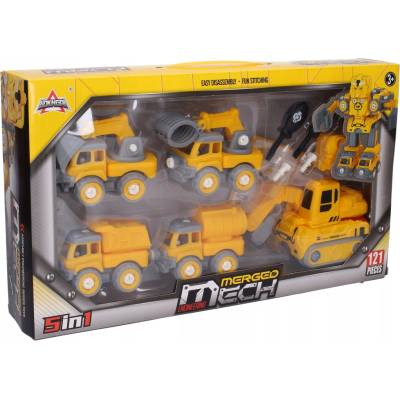 Wiky Transformační robot Vehicles stavebnice 5v1 šroubovací auto 21 cm