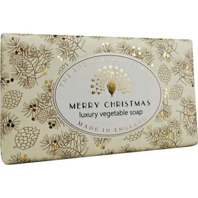 English Soap Company Vianočné tuhé mydlo Brečtan & Cezmína 190 g