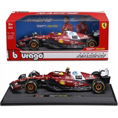 Bburago Formula 1 Ferrari SF-25 2025 s helmou 44 Lewis Hamilton 1:18