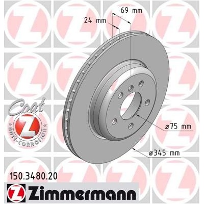 ZIMMERMANN Brzdový kotúč 150348020