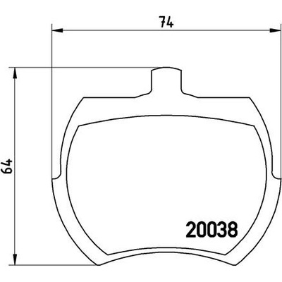 BREMBO Sada brzdových platničiek kotúčovej brzdy P52002