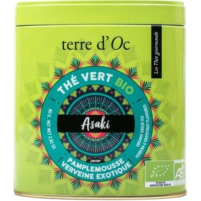 Terre d'Oc Asaki Pamplemousse & Verveine Exotique BIO zelený čaj 80 g