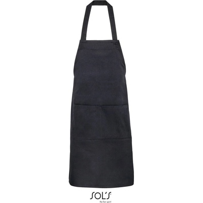 SOL's Collection Zástěra Gamma s laclem bio COT-25356900299 Černá