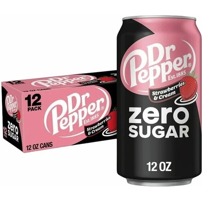 Dr Pepper Strawberries & Cream Zero Sugar 12 x 355 ml