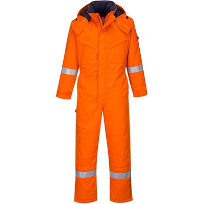 PortWest Kombinéza FR Anti-Static Winter FR53 zateplená oranžová