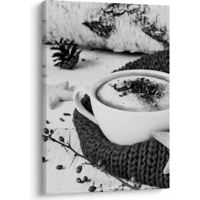 Obraz - Zimní cappuccino, jednodílný 50x70 cm