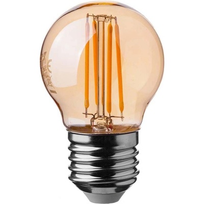 V-TAC Retro LED žiarovka, E27, 4W, 350lm, G45, jantár sklo, 2200K