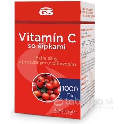 GS Vitamín C 1000mg so šípkami 100+20 tabliet