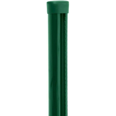 Sloupek kulatý Ø 48 mm, výška 170 cm PVC zelený 6005 s mont. lištou PILCLIP