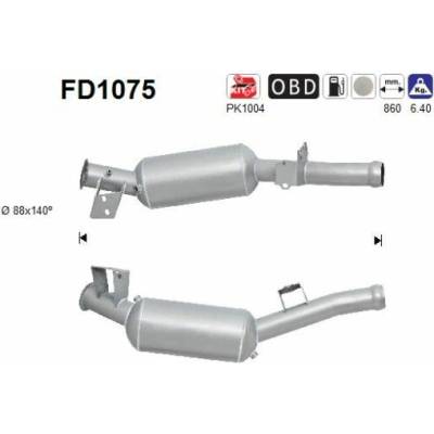 Filter sadzí pevných častíc výfukového systému AS FD1075