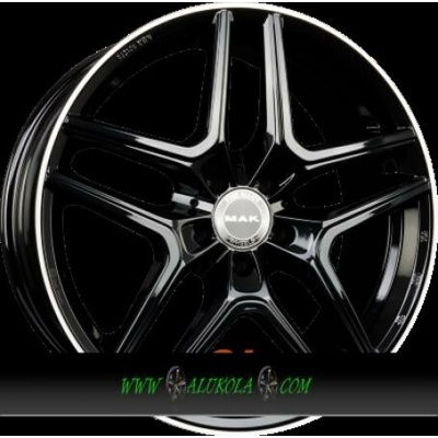 MAK AURUM 8x18 5x112 ET32,5 gloss black mirror ring