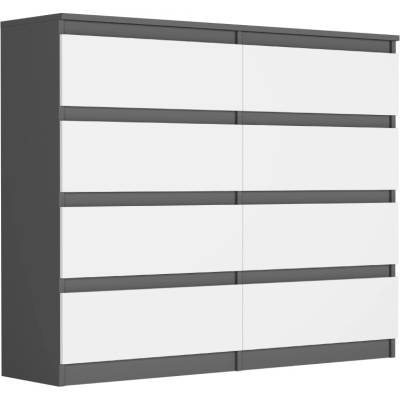 Framire Komoda se zásuvkami antracit mix 120 x 40 cm Modern R120S8