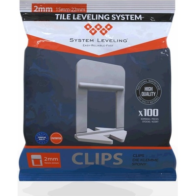 System Leveling nivelačné XL spony 2 mm