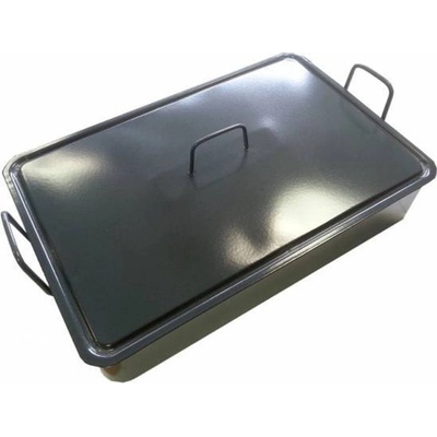 Czech gastro profi Smaltovaný pekáč s poklicí 60x40cm uvnitř modrý – Hledejceny.cz