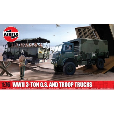AIRFIX Classic Kit military A03306A WWII 3-ton 4x4 General Service & Troop TrucksCF30-A03306A 1:76