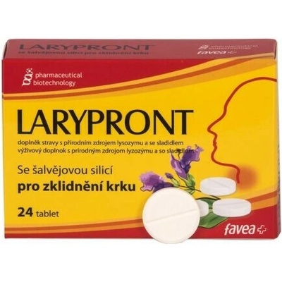 Pharmaceutical Biotechnol Larypront se šalvějovou silicí 24 tabliet