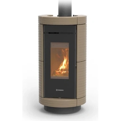 Thermorossi Dorica EVO WOOD MAJOLICA Kachlová kamna na dřevo Holubí šeď