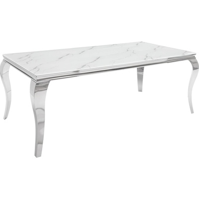 LuxD Dizajnový Rococo 180 cm strieborný mramor