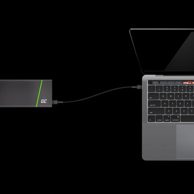 Green Cell KABGC31 USB, USB 2.0 USB C, 0,3m, černý