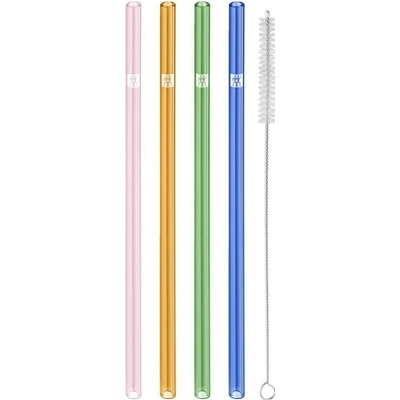 Zwilling Sorrento brčka mix barev 4 ks + kartáček rovný 39500-602