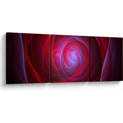 Abstraktní obraz očí, třídílný 90x30 cm