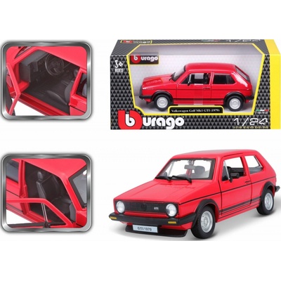 Bburago Volkswagen Golf MK1 GTI červená 1:24