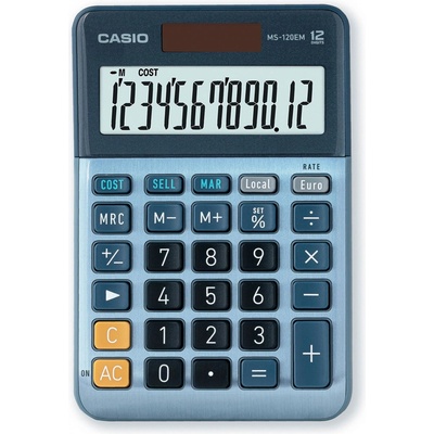 Casio Stolní kalkulačka MS-120EM - modrá