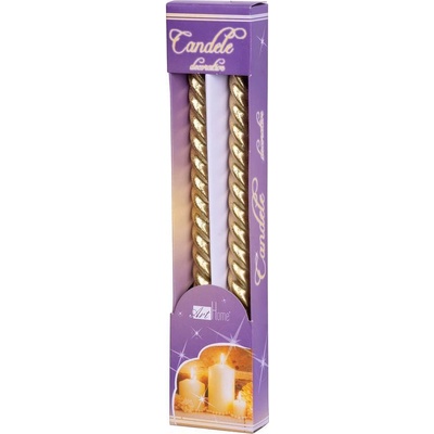 MagicHome Vianoce zlatá špirálová 25 cm 2 ks