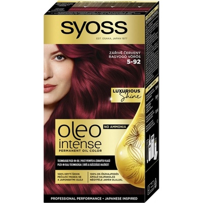 Syoss Oleo Intense Barva na vlasy 592 Zářivě červený 50 ml