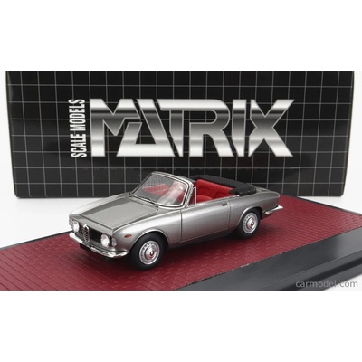 Matrix scale models Matrix modely v mierke Alfa romeo Giulia Gtc Cabriolet Open 1964 Strieborná 1:43