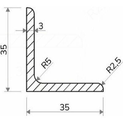 Jekl otevřený L 35×35×3 mm – 6 m
