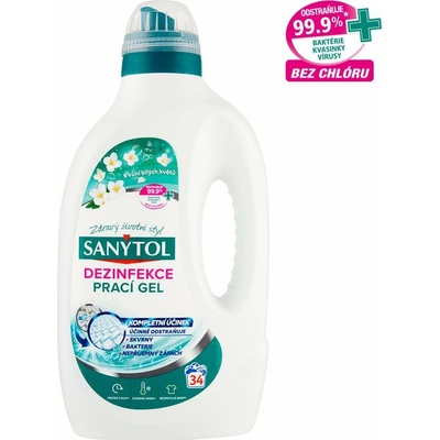 Sanytol dezinfekčný prací gél kvetinová sviežosť 1,7 l 34 PD