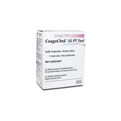 CoaguChek XS testovacie prúžky pre stanovenie protrombínového času 2 x 24 ks