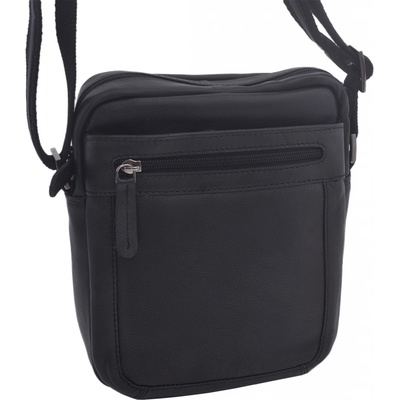 Pánské kožené Crossbody černá nappa V 250587