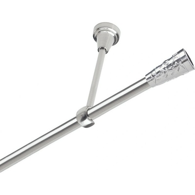OK-GarnýžeCZ Garnýž kovová jednořadá 19mm Sevilla nerez 220 cm do stropu / na tunýlek - bez kroužků
