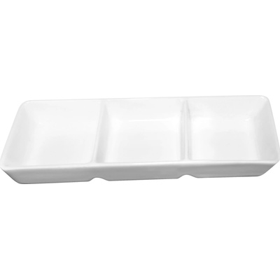 by inspire Porcelánová degustační miska 3 sekce bílá 21 x 9 cm