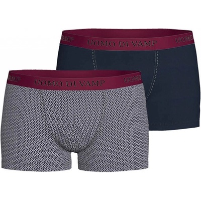 Vamp pánské boxerky set 2 ks BLUE OXFORD M 15886 – Hledejceny.cz